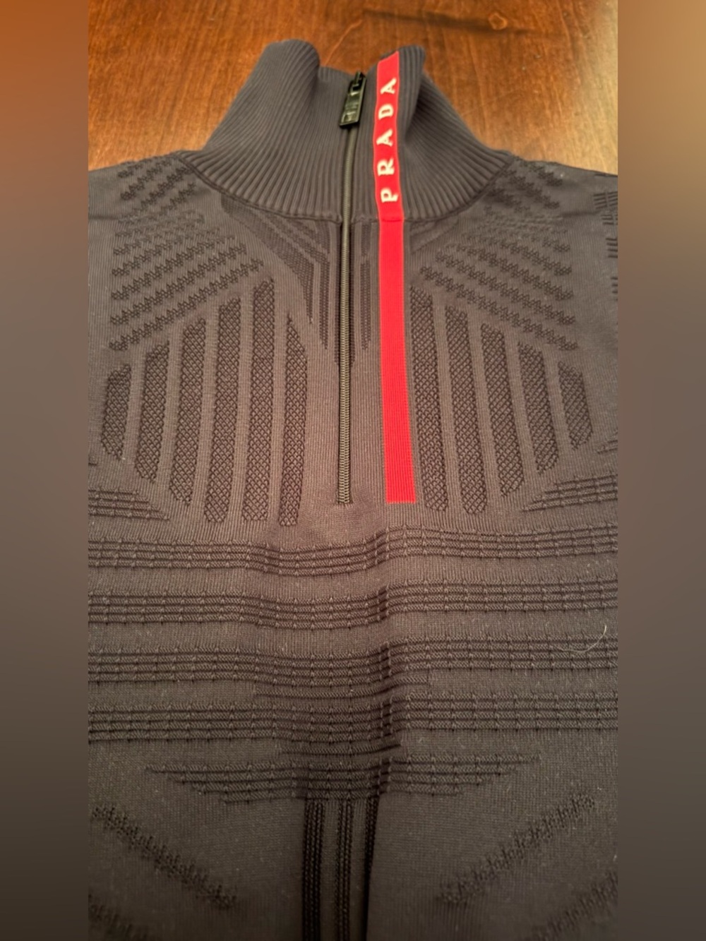 Prada Linea Rossa Black Cropped Zip Vest - Picture 2 of 5